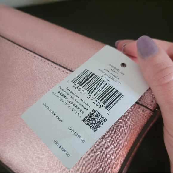 Kate Spade NWT Pink Metallic Crossbody Bag - Picture 10 of 11